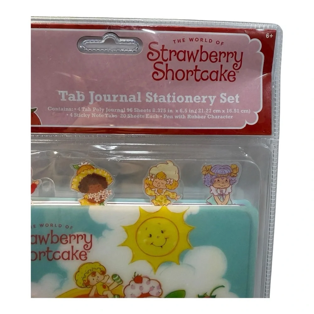 Strawberry Shortcake Tab Journal Stationery Set – Notebook, Tabs & Pen – New